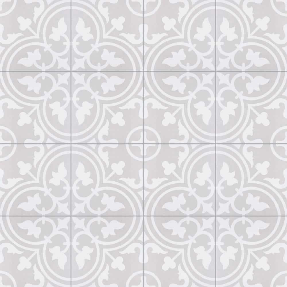 Arte Soft Grey 9-3/4 in. x 9-3/4 in. Porcelain Floor and Wall Tile (10.88 sq.ft./Case) by Merola Tile - Image 10