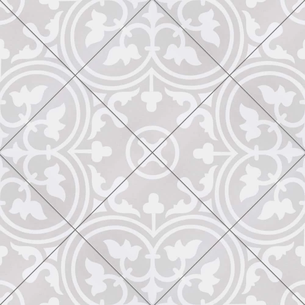 Arte Soft Grey 9-3/4 in. x 9-3/4 in. Porcelain Floor and Wall Tile (10.88 sq.ft./Case) by Merola Tile - Image 11