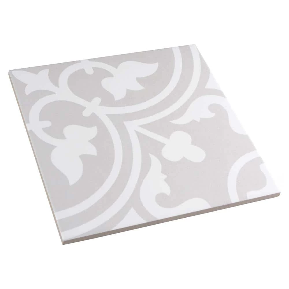 Arte Soft Grey 9-3/4 in. x 9-3/4 in. Porcelain Floor and Wall Tile (10.88 sq.ft./Case) by Merola Tile - Image 9