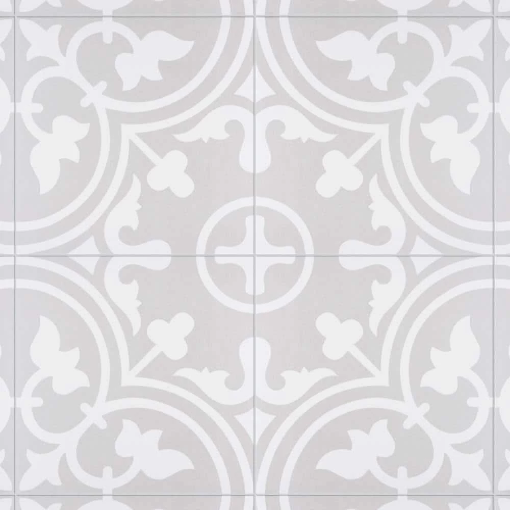 Arte Soft Grey 9-3/4 in. x 9-3/4 in. Porcelain Floor and Wall Tile (10.88 sq.ft./Case) by Merola Tile - Image 4