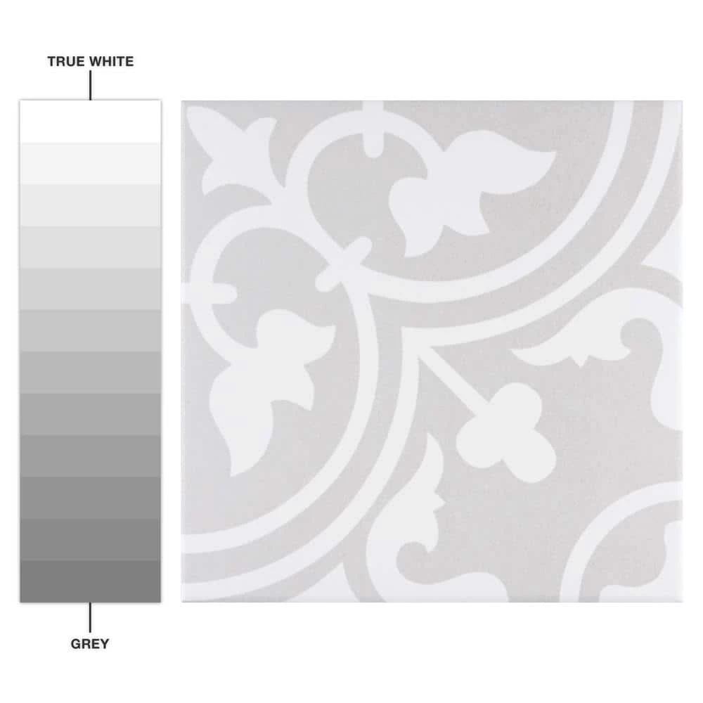 Arte Soft Grey 9-3/4 in. x 9-3/4 in. Porcelain Floor and Wall Tile (10.88 sq.ft./Case) by Merola Tile - Image 8