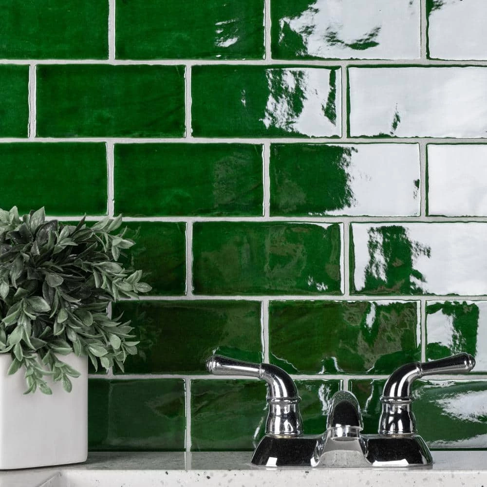 Antic Verde 3 in. x 6 in. Ceramic Wall Tile (4.16 sq. ft./Case) by Merola Tile - Image 9