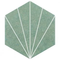 Aster Hex Verde 8-5/8 in. x 9-7/8 in. Porcelain Floor and Wall Tile (11.5 sq. ft./Case) by Merola Tile