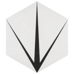 Trident Hex Blanco 8-5/8 in. x 9-7/8 in. Porcelain Floor and Wall Tile (11.5 sq. ft./Case) by Merola Tile