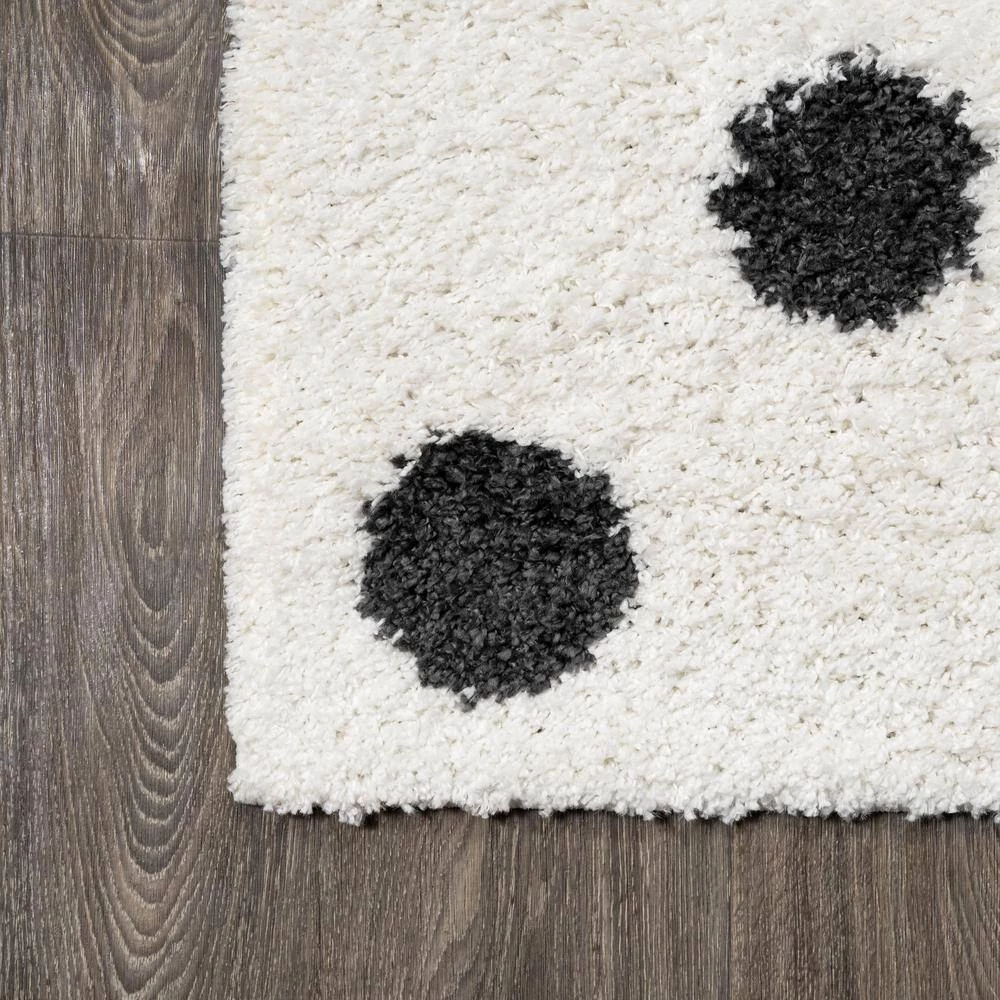 Pere Modern Charcoal Dot Shag White/Black 8 ft. x 10 ft. Area Rug by JONATHAN Y - Image 10