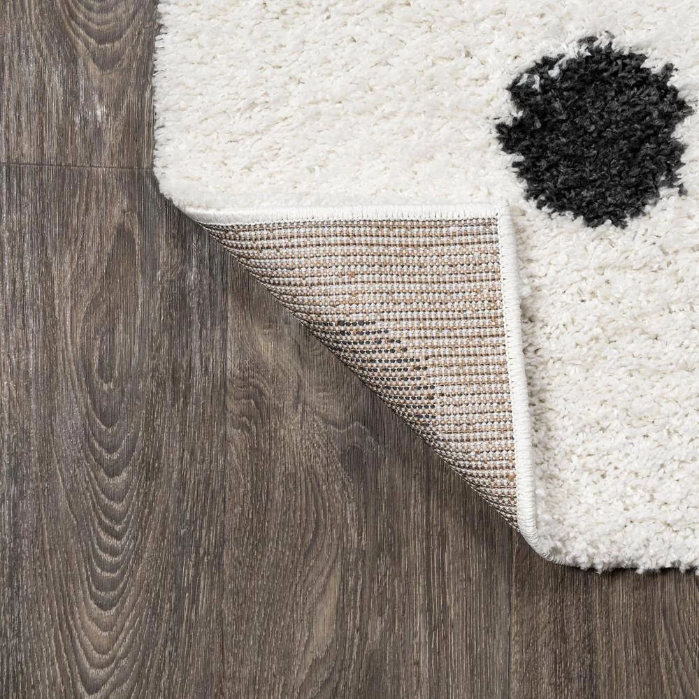 Pere Modern Charcoal Dot Shag White/Black 8 ft. x 10 ft. Area Rug by JONATHAN Y - Image 9