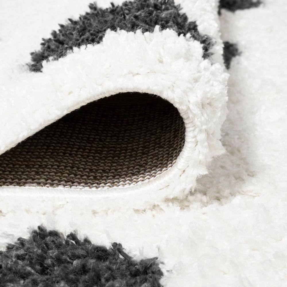Pere Modern Charcoal Dot Shag White/Black 8 ft. x 10 ft. Area Rug by JONATHAN Y - Image 8