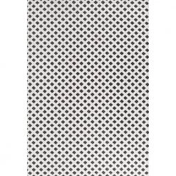 Rabat High-Low Pile Mini-Diamond Trellis White/Black 5 ft. x 8 ft. Indoor/Outdoor Area Rug by JONATHAN Y