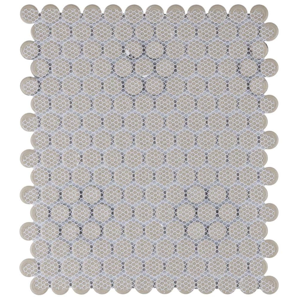 Metro Penny White with Heavy Flower 9-3/4 in. x 11-1/2 in. Porcelain Mosaic (8.0 sq. ft./Case) by Merola Tile - Image 11