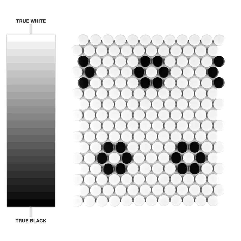 Metro Penny White with Heavy Flower 9-3/4 in. x 11-1/2 in. Porcelain Mosaic (8.0 sq. ft./Case) by Merola Tile - Image 7