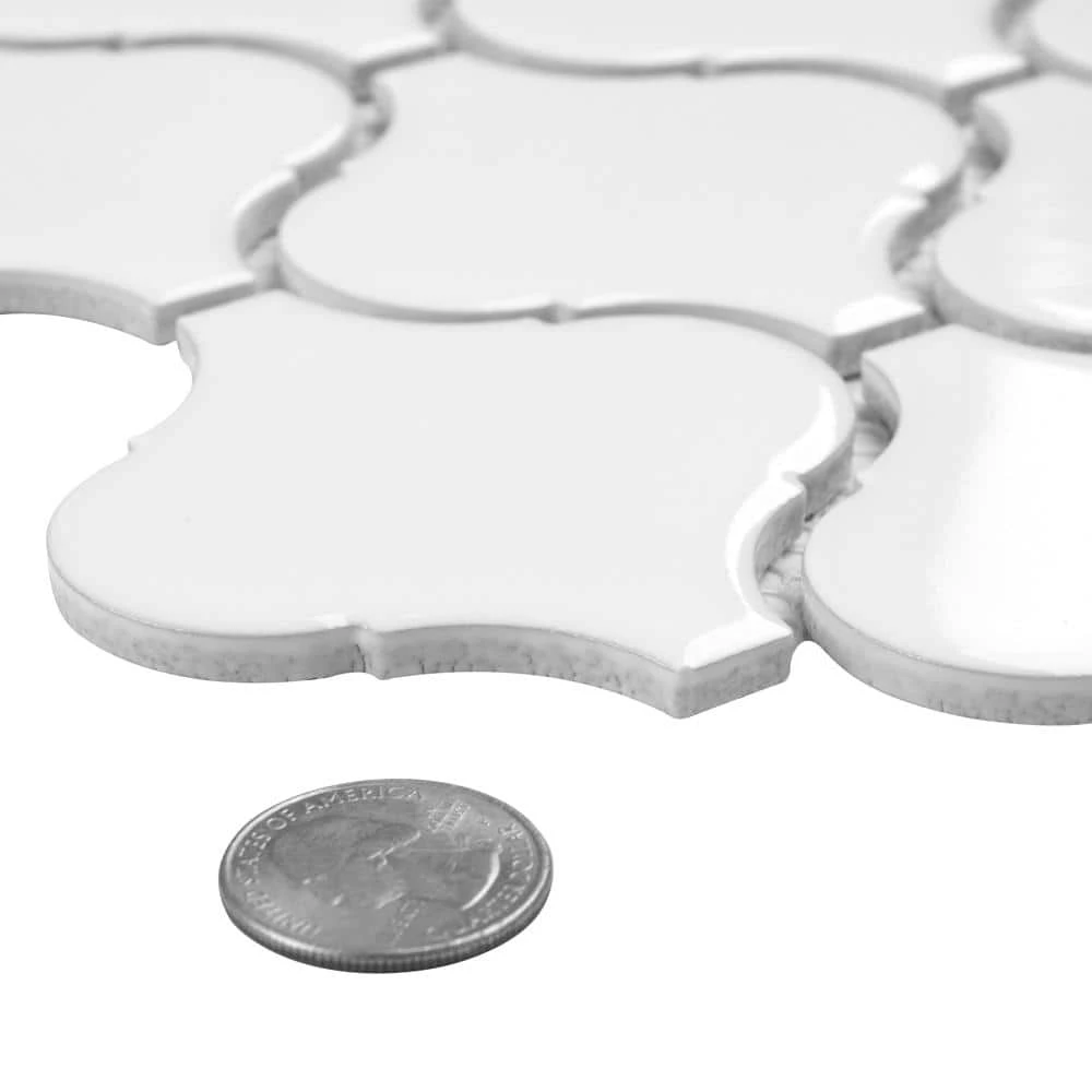 Metro Lantern Glossy White 9-1/2 in. x 10-3/4 in Porcelain Mosaic Tile (7.26 sq. ft./Case) by Merola Tile - Image 7