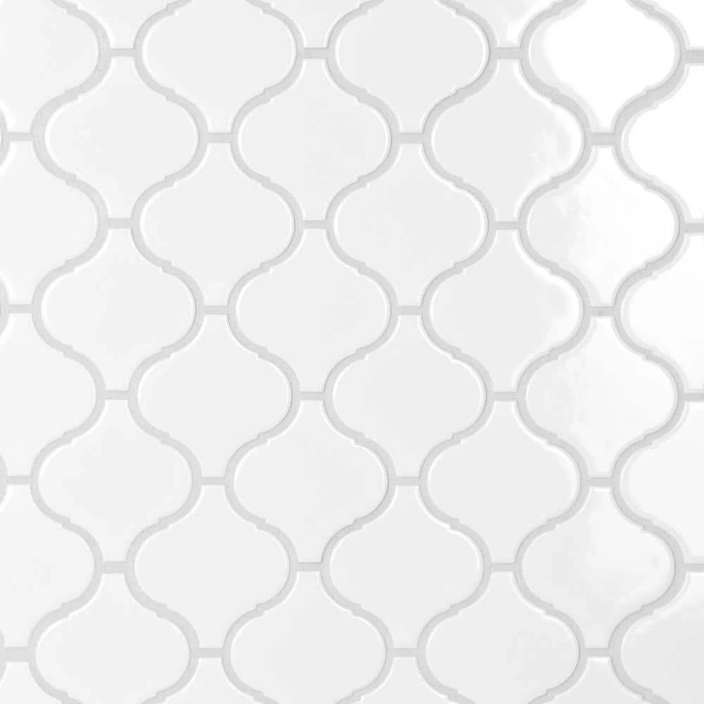 Metro Lantern Glossy White 9-1/2 in. x 10-3/4 in Porcelain Mosaic Tile (7.26 sq. ft./Case) by Merola Tile - Image 4