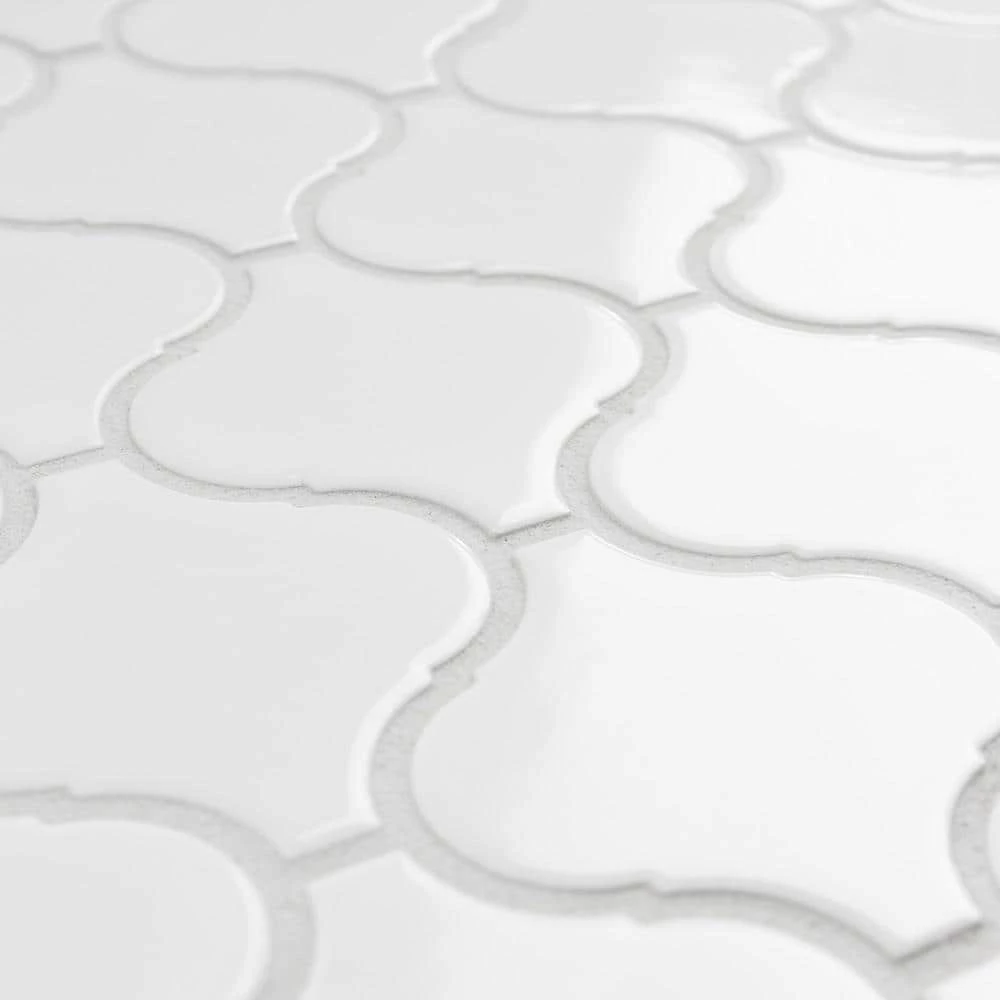 Metro Lantern Glossy White 9-1/2 in. x 10-3/4 in Porcelain Mosaic Tile (7.26 sq. ft./Case) by Merola Tile - Image 14