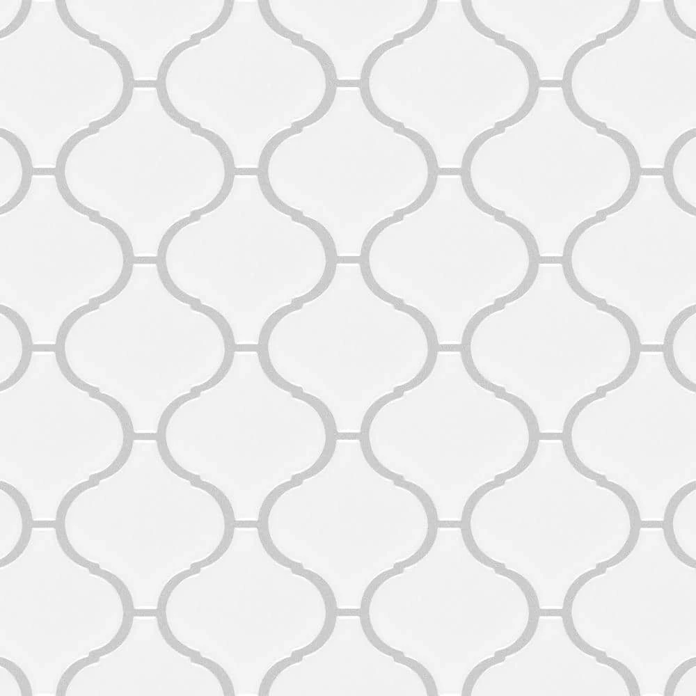 Metro Lantern Glossy White 9-1/2 in. x 10-3/4 in Porcelain Mosaic Tile (7.26 sq. ft./Case) by Merola Tile - Image 12