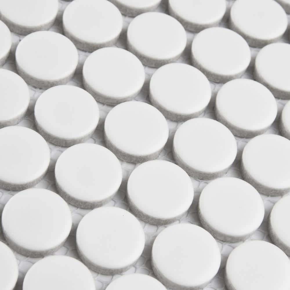 Metro Penny Matte White 9-3/4 in. x 11-1/2 in. Porcelain Mosaic (8.0 sq. ft./Case) by Merola Tile - Image 9