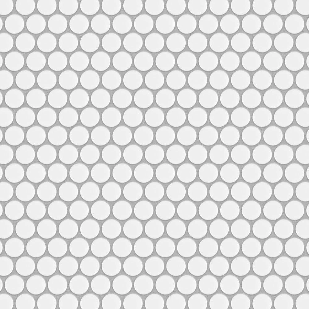 Metro Penny Matte White 9-3/4 in. x 11-1/2 in. Porcelain Mosaic (8.0 sq. ft./Case) by Merola Tile - Image 13