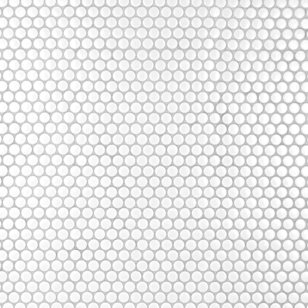 Metro Penny Matte White 9-3/4 in. x 11-1/2 in. Porcelain Mosaic (8.0 sq. ft./Case) by Merola Tile - Image 4