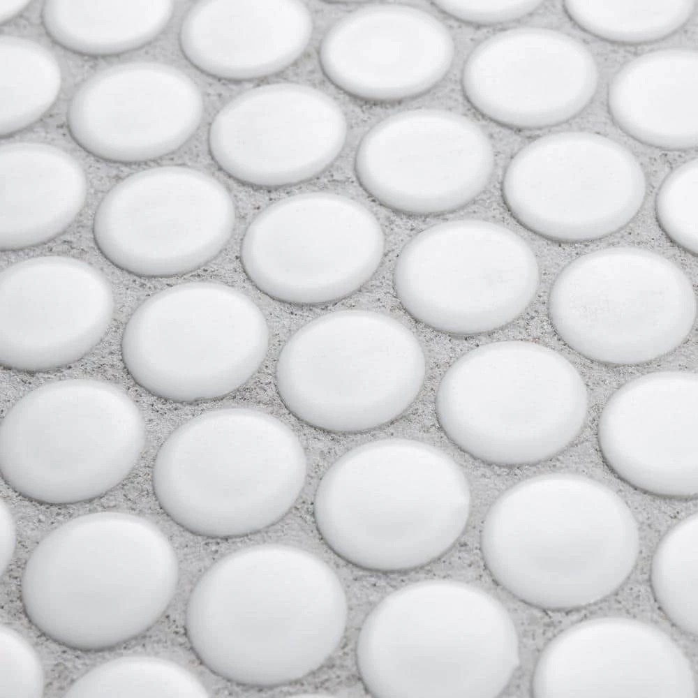 Metro Penny Matte White 9-3/4 in. x 11-1/2 in. Porcelain Mosaic (8.0 sq. ft./Case) by Merola Tile - Image 14