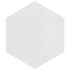 Textile Basic Hex White 8-5/8 in. x 9-7/8 in. Porcelain Floor and Wall Tile (11.5 sq. ft./Case) by Merola Tile