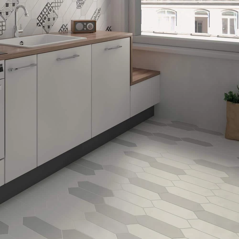 Kite White 3-7/8 in. x 11-3/4 in. Porcelain Floor and Wall Tile (11.2 sq. ft./Case) by Merola Tile - Image 10