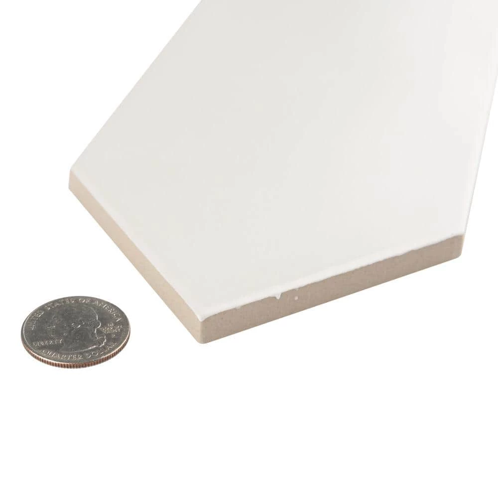 Kite White 3-7/8 in. x 11-3/4 in. Porcelain Floor and Wall Tile (11.2 sq. ft./Case) by Merola Tile - Image 7