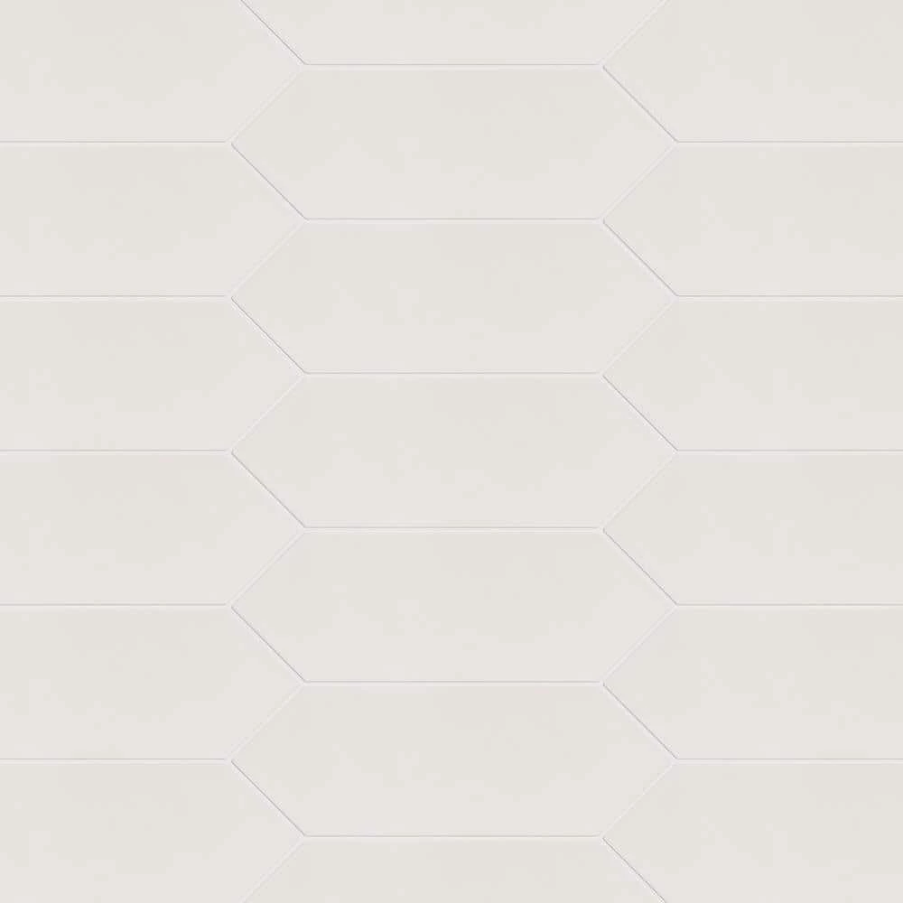 Kite White 3-7/8 in. x 11-3/4 in. Porcelain Floor and Wall Tile (11.2 sq. ft./Case) by Merola Tile - Image 4