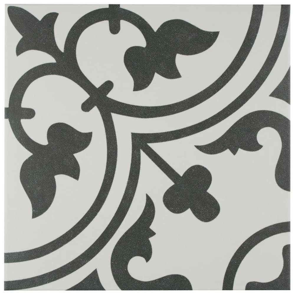 Arte White 9-3/4 in. x 9-3/4 in. Porcelain Floor and Wall Tile (10.88 sq.ft./Case) by Merola Tile