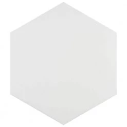 Apini Hex Matte White 9 in. x 10-1/2 in. Porcelain Floor and Wall Tile (7.14 sq. ft./Case) by Merola Tile